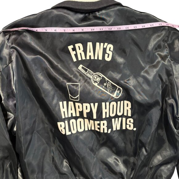 Vintage Empire Satin Varsity Jacket Bomber Fran's Happy Hour Bloomer, Wis sz L - Picture 10 of 10